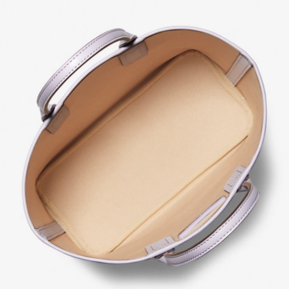 MICHAEL KORS JODIE SMALL JACQUARD LOGO RECYCLED TOTE HANDBAG Lavender Mist EUC - Picture 2 of 8